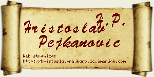 Hristoslav Pejkanović vizit kartica